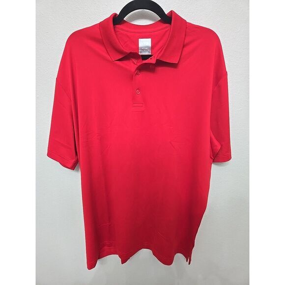 Callaway Polo Shirt Mens Red‎ Salsa Opti Dri Golf Large NWOT - Picture 1 of 6